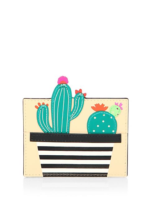 Kate Spade New York - Scenic Route Cactus Leather Card Holder