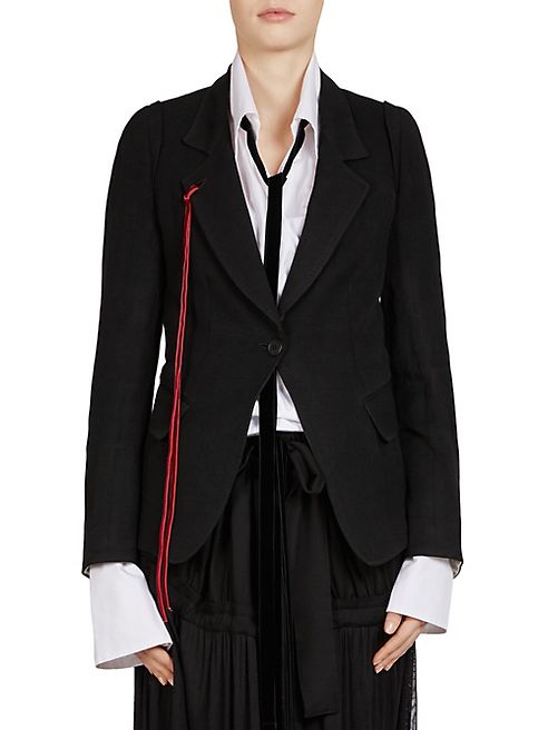 Ann Demeulemeester - Wool Button Front Blazer