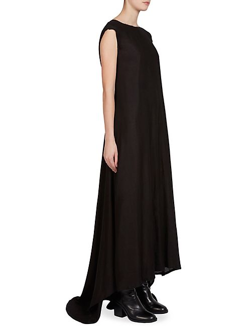 Ann Demeulemeester - Wool Cap Sleeve Gown