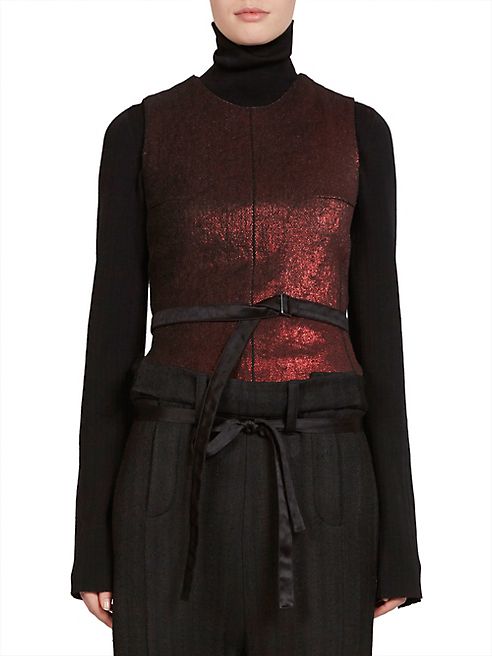 Ann Demeulemeester - Metallic Wool Vest