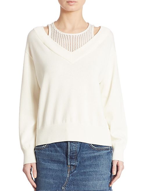 T by Alexander Wang - Deep V-Neck Sweater