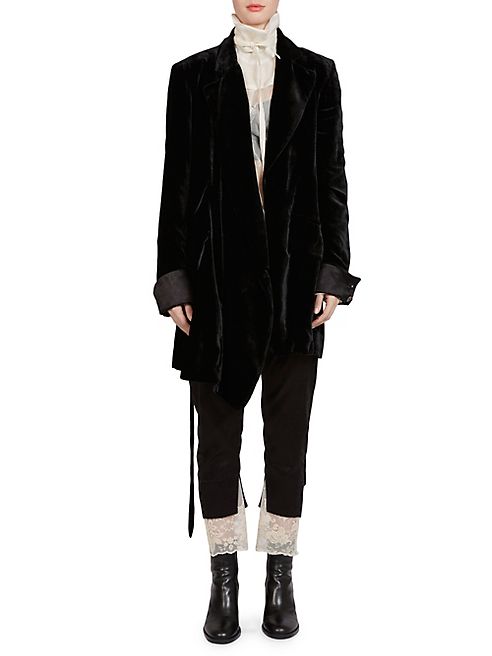 Ann Demeulemeester - Velvet Boyfriend Blazer