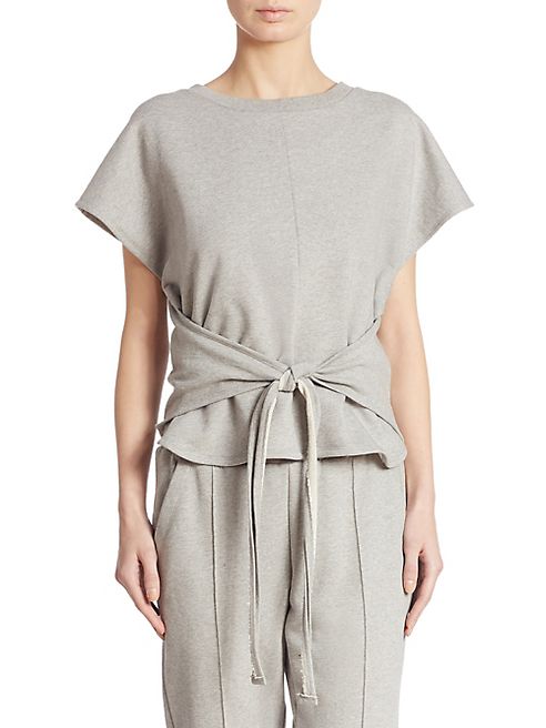 T by Alexander Wang - Tie-Front Sweatshirt