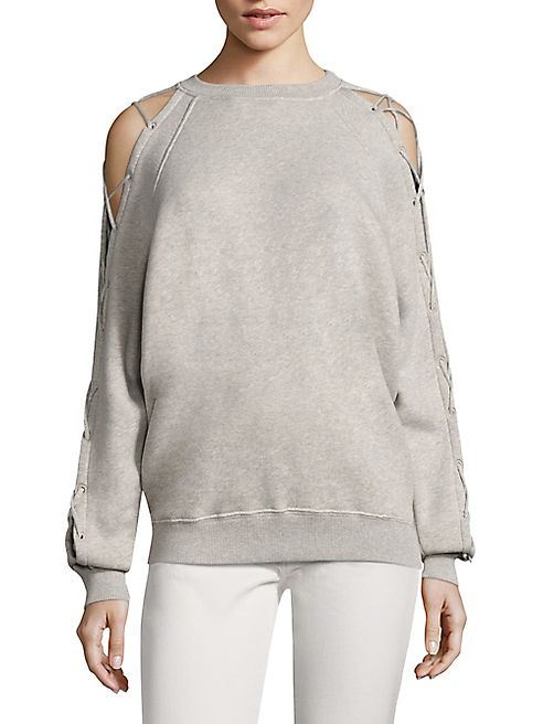 IRO - Nakina Lace-Up Sleeve Sweatshirt