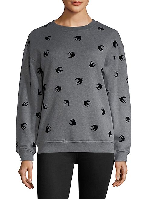 McQ Alexander McQueen - Bird Print Banded Sweatshirt