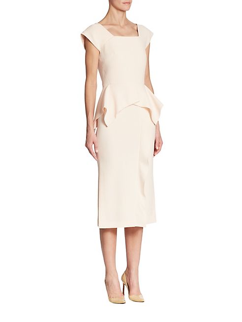 Roland Mouret - Sawleigh Wool Peplum Dress