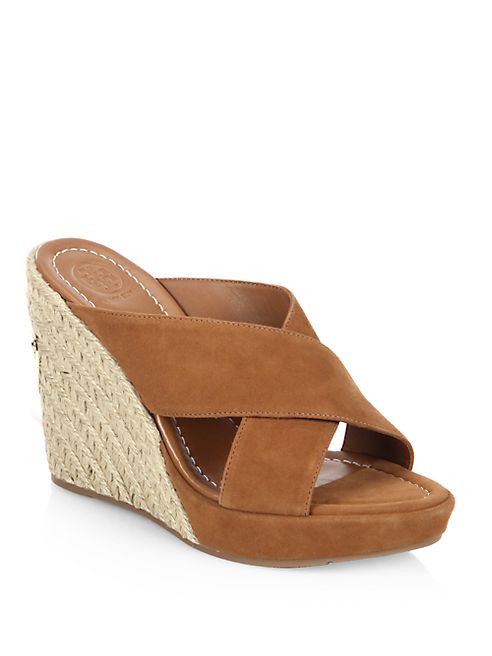 Tory Burch - Bailey Leather Wedge Mules