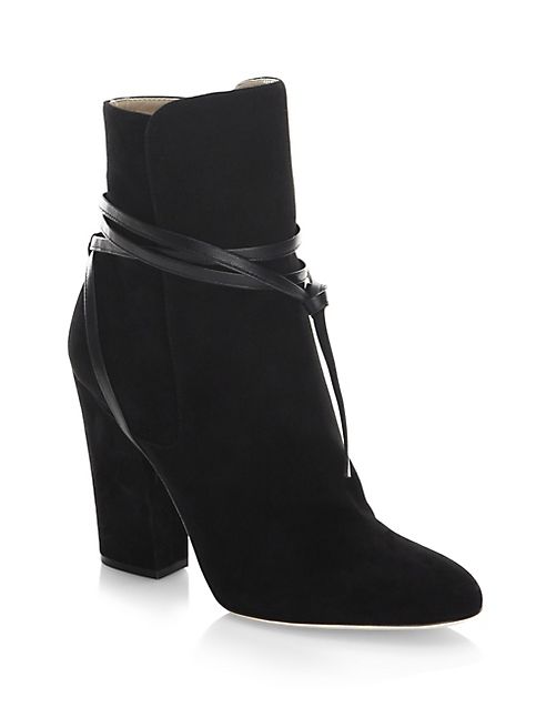 Sergio Rossi - Hiandra Suede Block Heel Booties