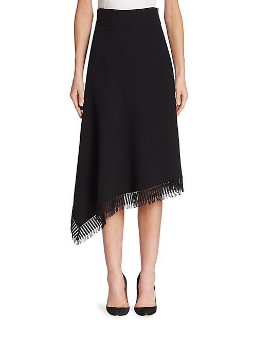 Roland Mouret - Tarring Wool Fringe Skirt