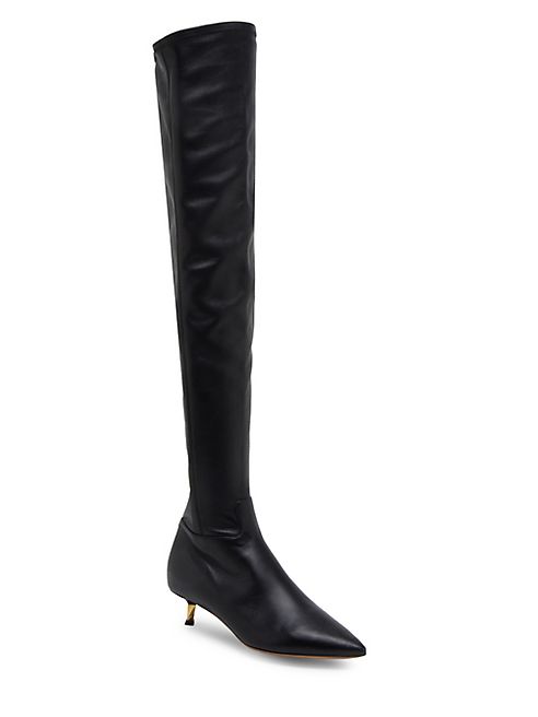 Valentino - Leather Over-The-Knee Boots