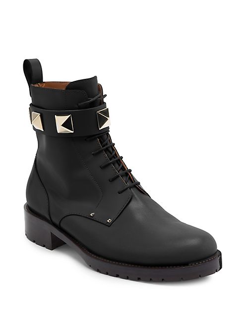 Valentino - Leather Combat Boots