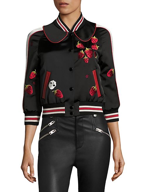 COACH 1941 - Embroidered Satin Varsity Jacket