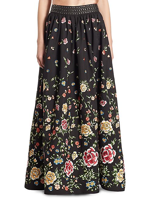 Alice + Olivia - Tina Studded Embroidered Ball Skirt