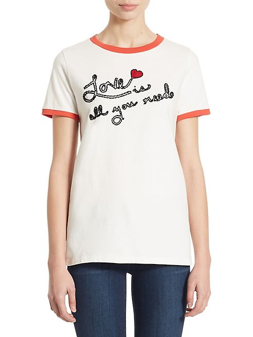 Alice + Olivia - Robin Embroidered Graphic Tee