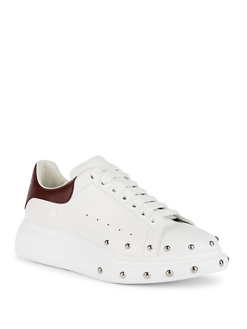 Alexander McQueen - Stud Front Low Leather Sneakers