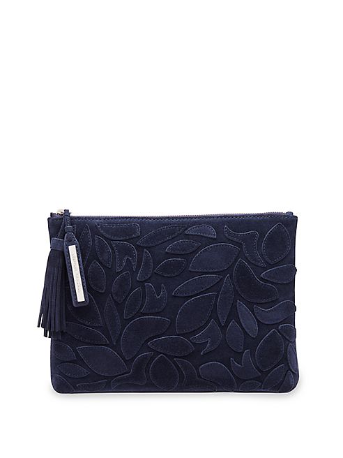 Loeffler Randall - Leaf Applique Suede Tassel Pouch