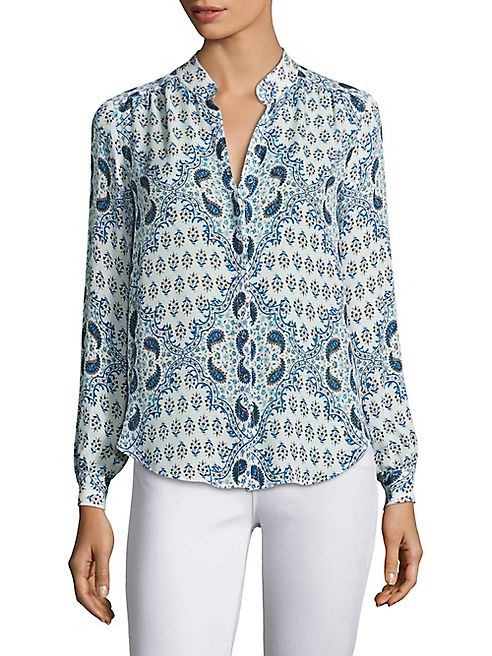 L'AGENCE - Bianca Paisley-Print Silk Blouse