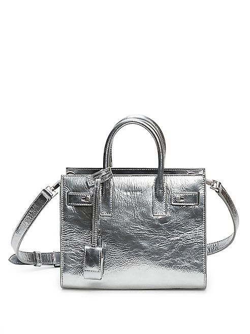 Saint Laurent - Nano Sac De Jour Metallic Leather Tote