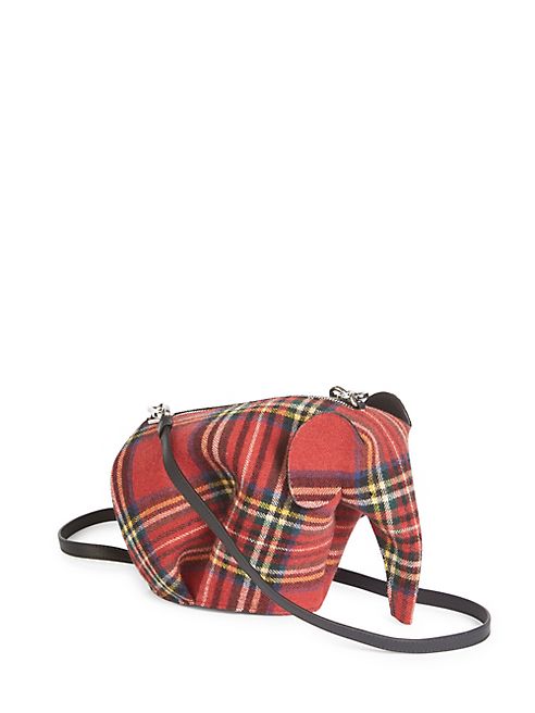 LOEWE - Elephant Plaid Mini Leather Shoulder Bag