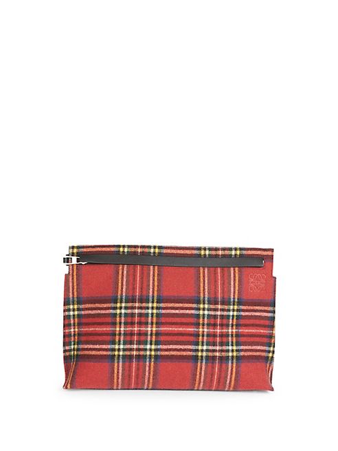 LOEWE - Plaid Zip Pouch