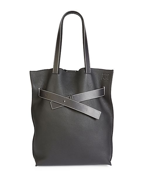 LOEWE - Vertical Belt Grained Leather Tote