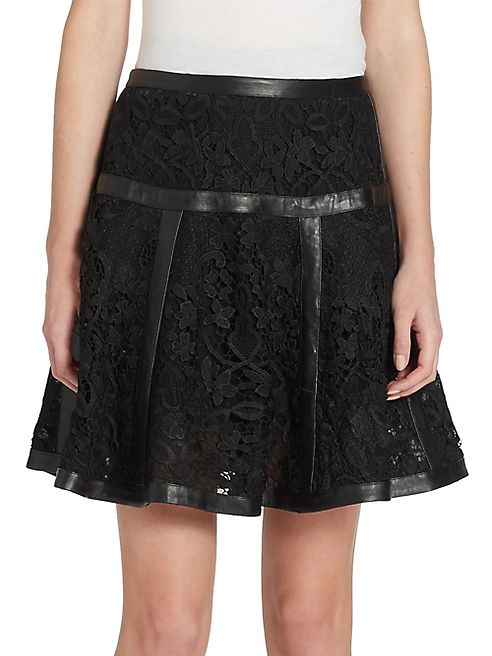 The Kooples - Paneled Lace Mini Skirt