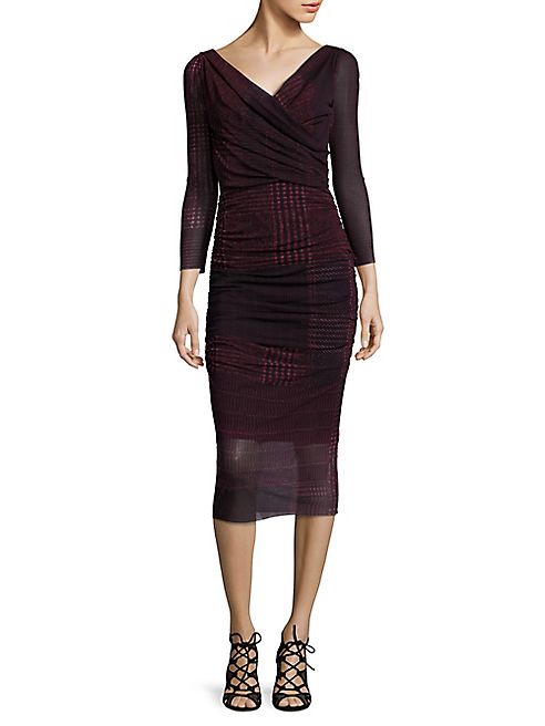 Fuzzi - Check-Print Bodycon Dress