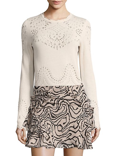 Derek Lam 10 Crosby - Pointelle Cotton Sweater