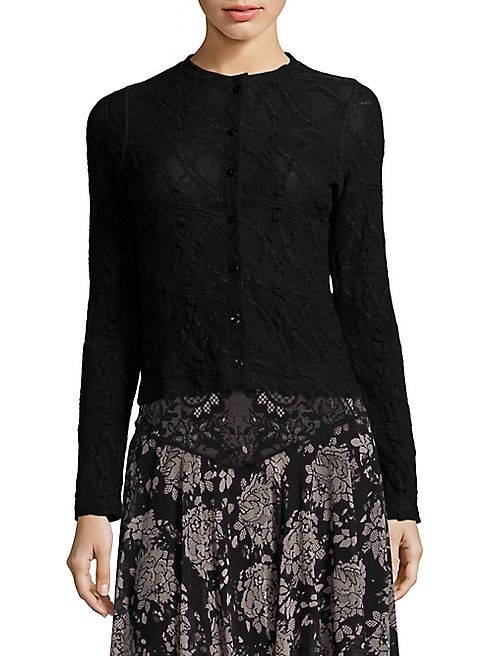 Fuzzi - Textured Lace Cardigan