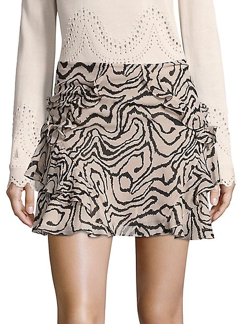 Derek Lam 10 Crosby - Ruffled Silk Mini Skirt