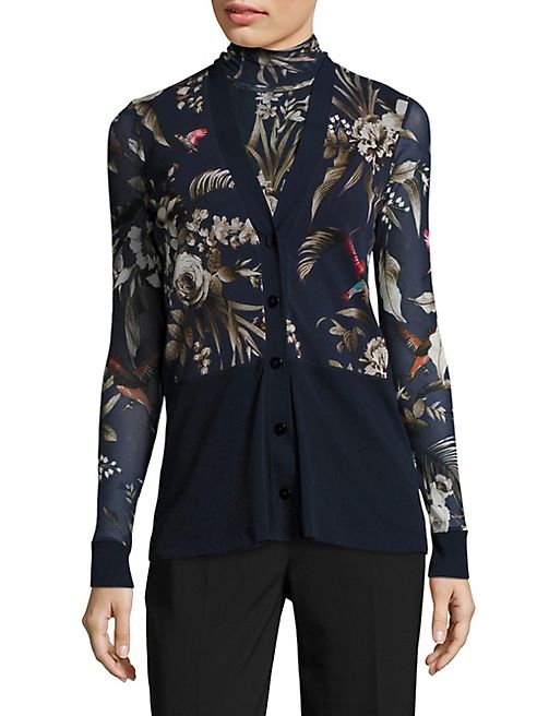 Fuzzi - Floral Print Cardigan