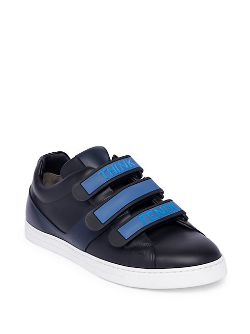 Fendi - Leather Grip-Tape Sneakers