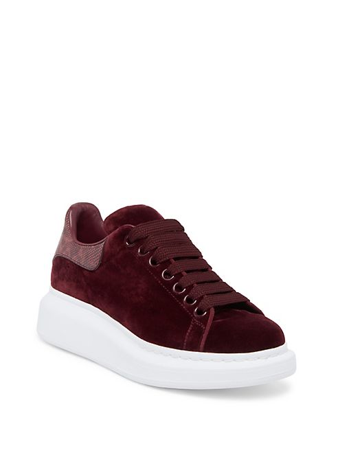 Alexander McQueen - Velvet Platform Sneakers