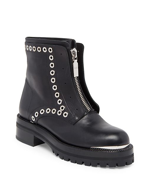 Alexander McQueen - Studded Leather Combat Boots