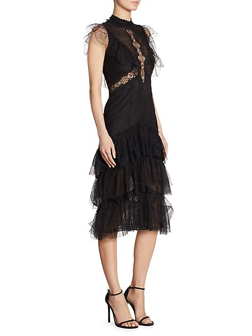 Jonathan Simkhai - Ripple Tiered Lace Midi Dress