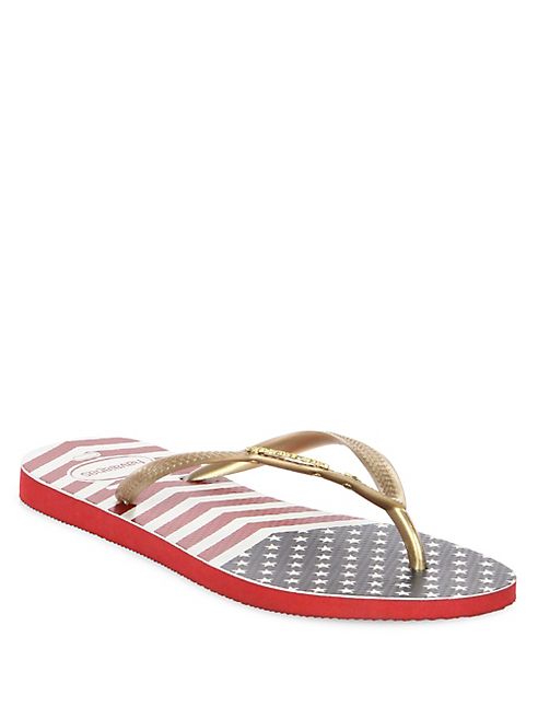 Havaianas - Chevron Stars and Striped Flip Flops