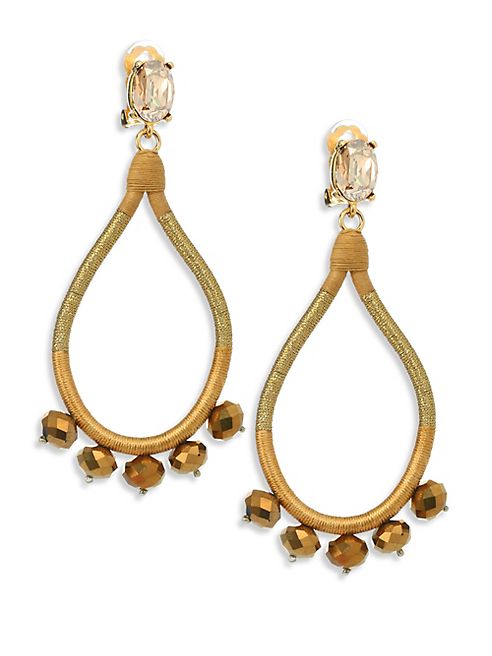 Oscar de la Renta - Wrapped Open Teardrop Clip-On Earrings