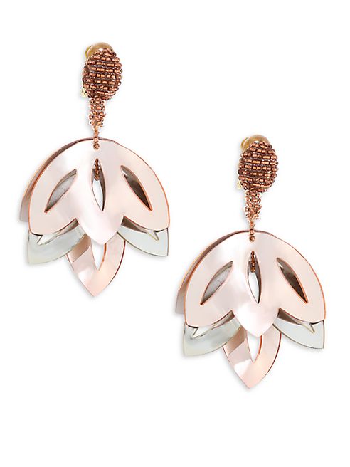 Oscar de la Renta - Floral Tulip Clip-On Earrings