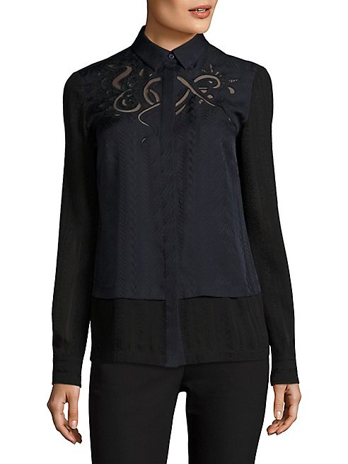 Yigal Azrouel - Silk Embroidered Blouse