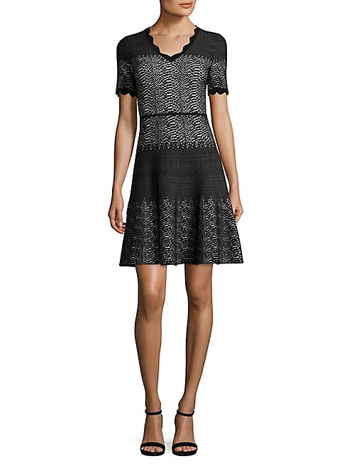 Yigal Azrouel - Snakeskin-Print Wool Dress