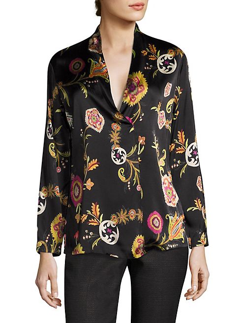 Etro - Silk Floral-Print Blouse