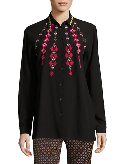 Etro - Embroidered Silk Shirt