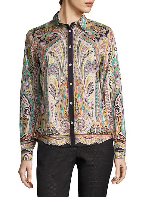 Etro - Paisley Button-Front Shirt