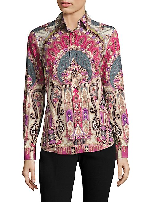 Etro - Paisley-Print Cotton Top