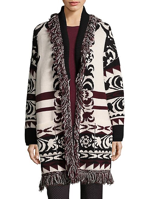 Etro - Fringe Wool Cardigan Coat