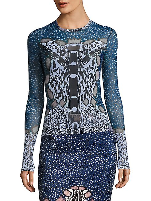 Yigal Azrouel - Cheetah-Print Burnout Tee