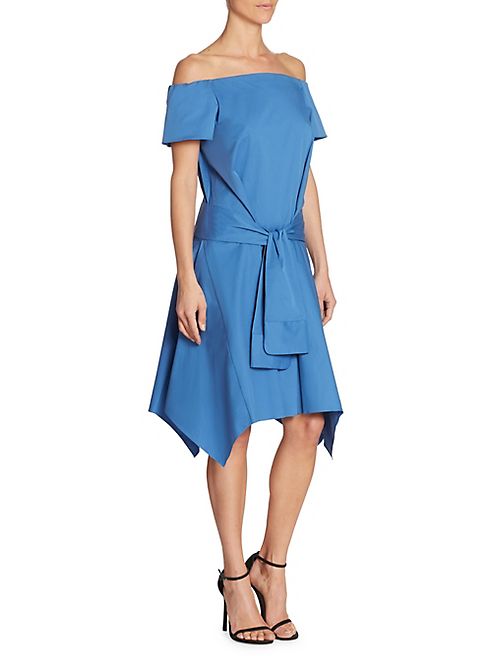 Halston Heritage - Off-the-Shoulder Asymmetrical Dress