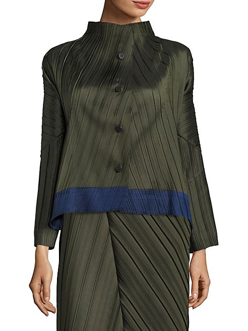 Issey Miyake - Pleated Button-Front Jacket