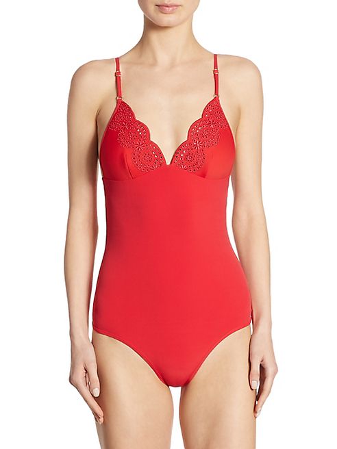 Stella McCartney - Broderie Anglaise One Piece Swimsuit