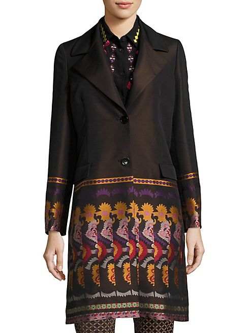 Etro - Half Printed Wool Coat